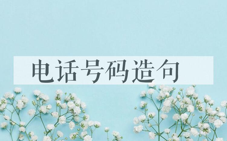 用电话号码造句