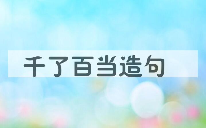 用千了百当造句