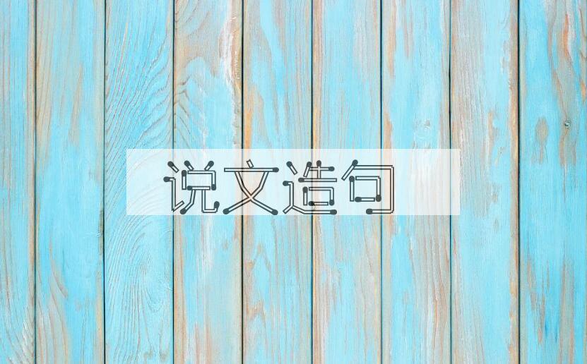 用说文造句