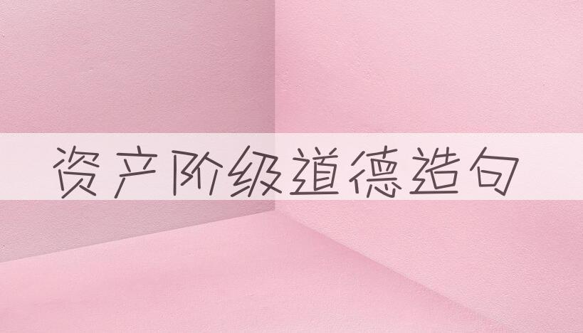 用资产阶级道德造句