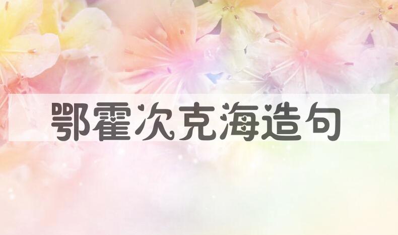 用鄂霍次克海造句