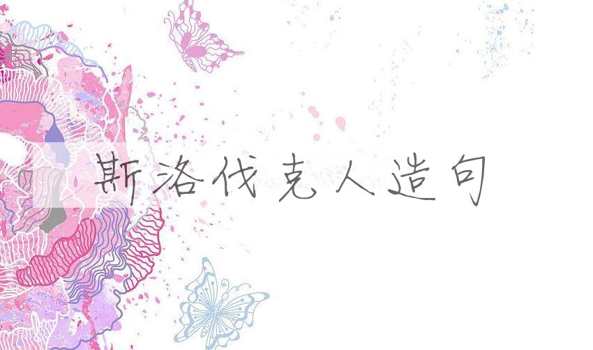 用斯洛伐克人造句