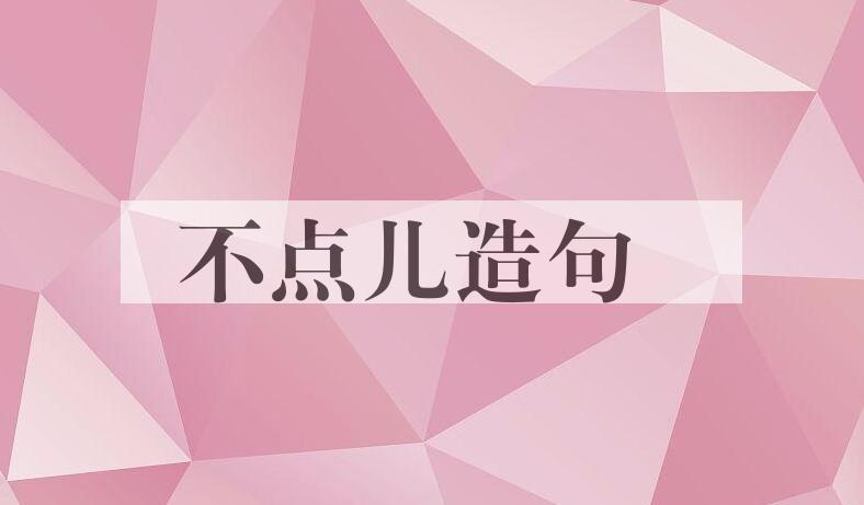 用不点儿造句