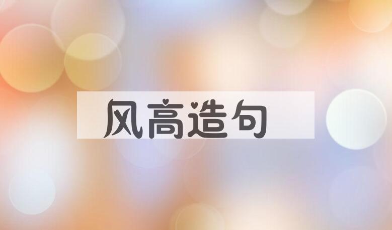 用风高造句