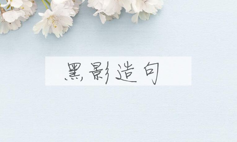 用黑影造句