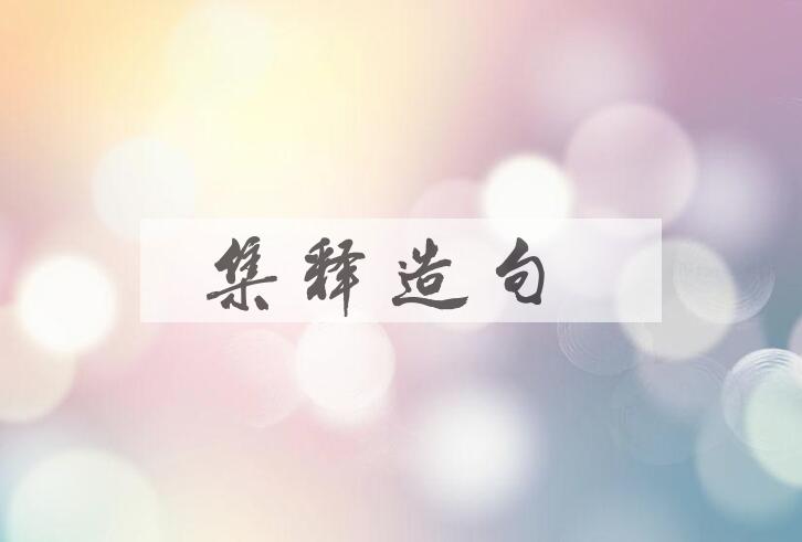 用集释造句