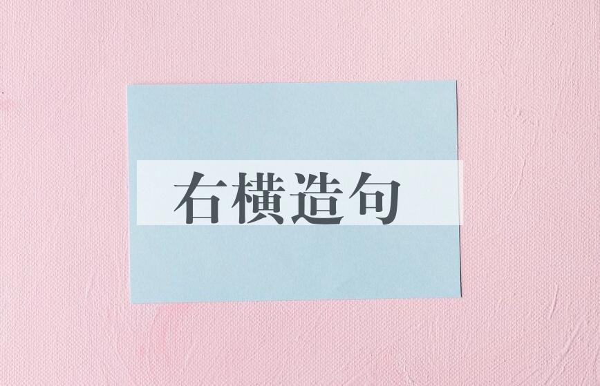 用右横造句