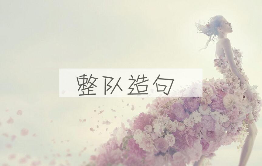 用整队造句