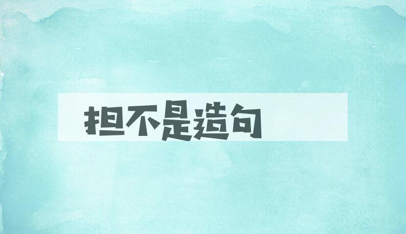用担不是造句