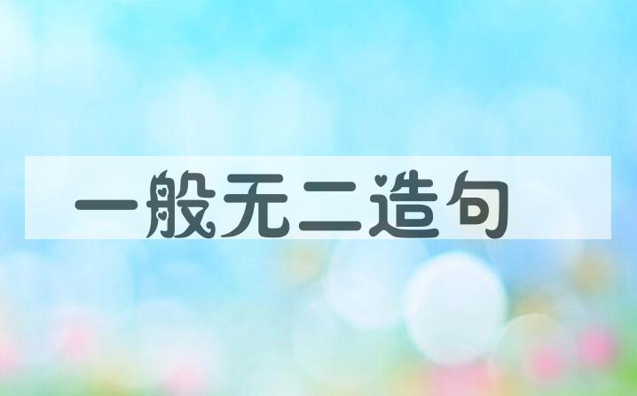 用一般无二造句
