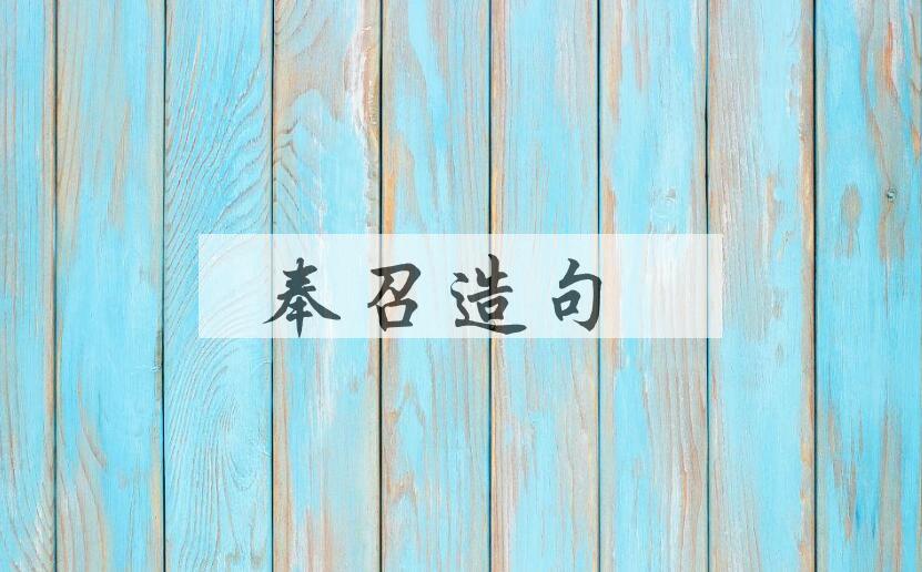 用奉召造句