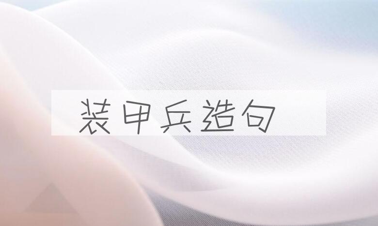 用装甲兵造句