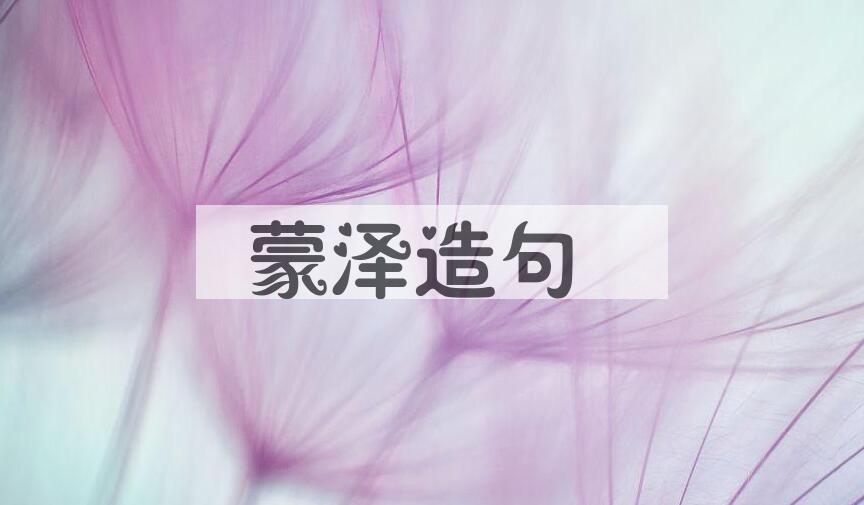 用蒙泽造句