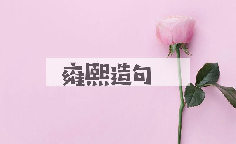 用雍熙造句