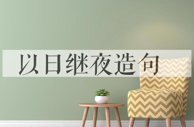 用以日继夜造句
