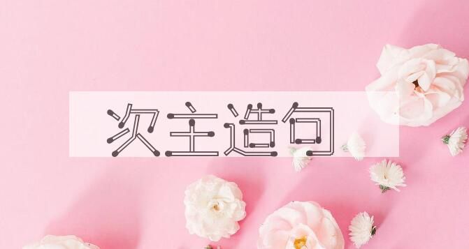 用次主造句