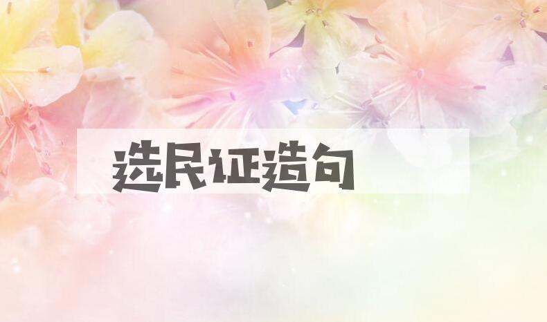 用选民证造句