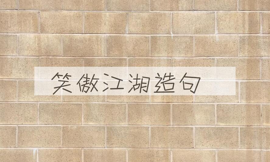 用笑傲江湖造句