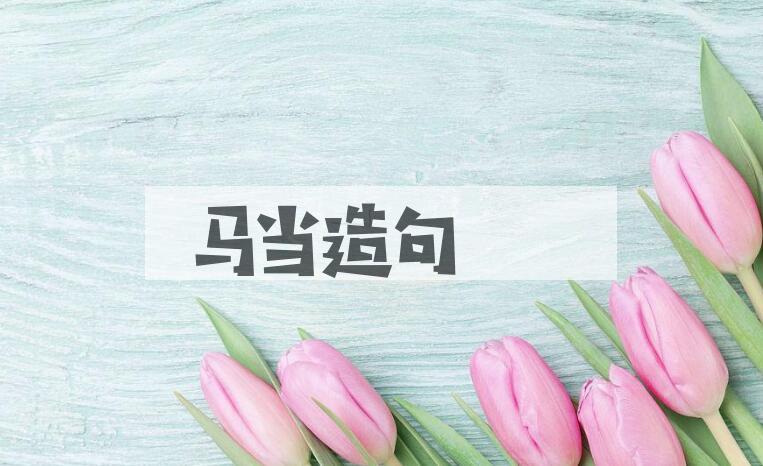 用马当造句