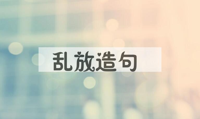 用乱放造句