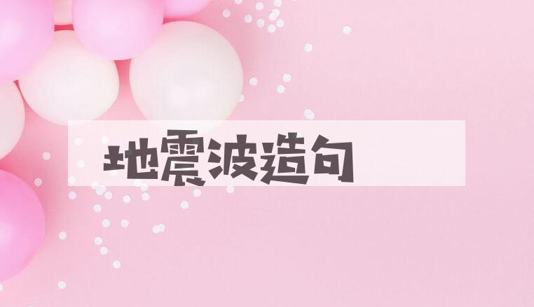 用地震波造句