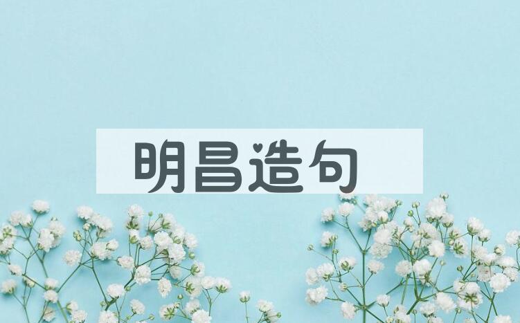 用明昌造句