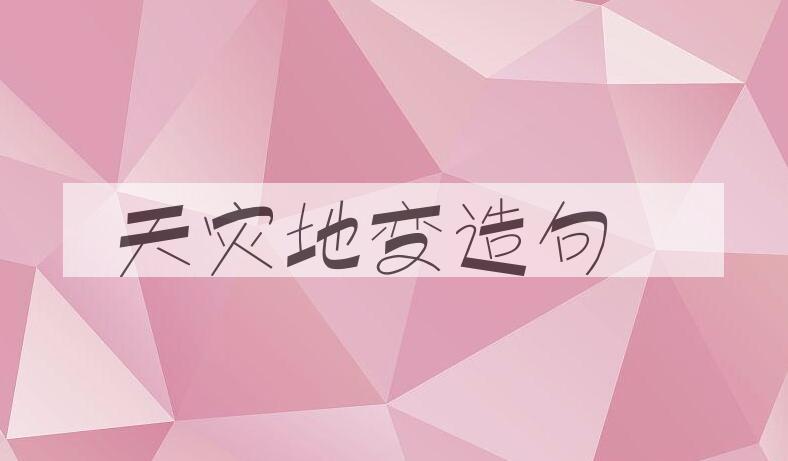 用天灾地变造句