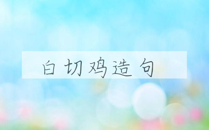 用白切鸡造句
