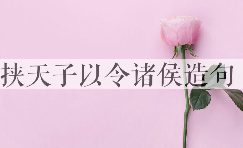 用挟天子以令诸侯造句