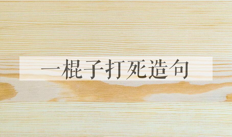 用一棍子打死造句