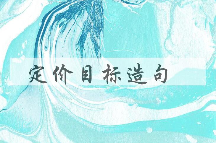 用定价目标造句
