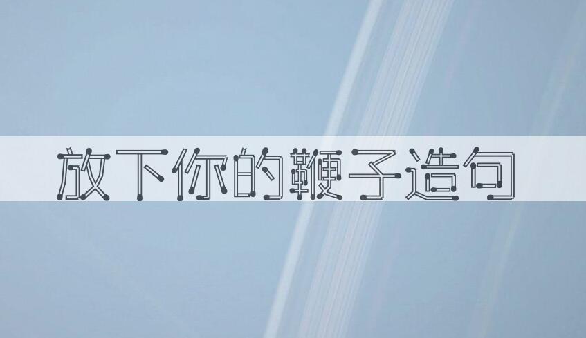 用放下你的鞭子造句