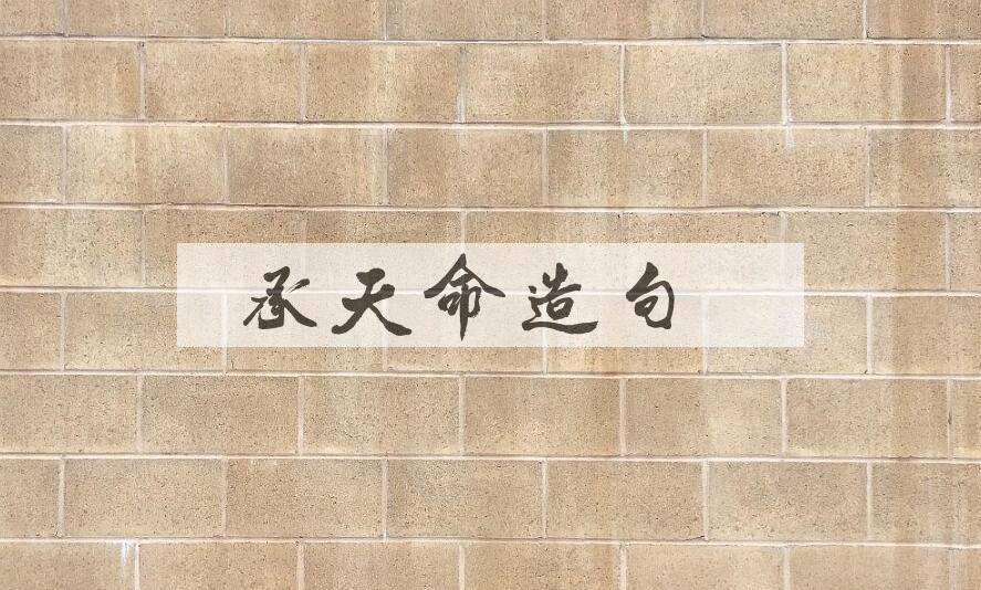 用承天命造句