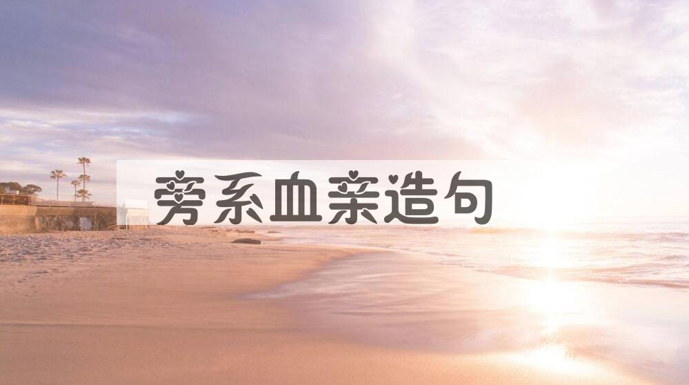 用旁系血亲造句
