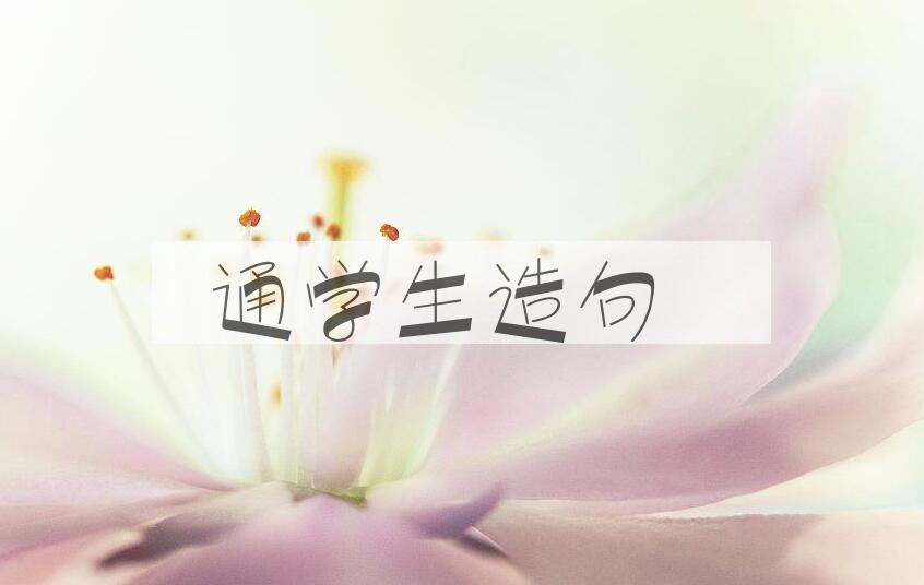 用通学生造句