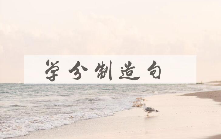 用学分制造句