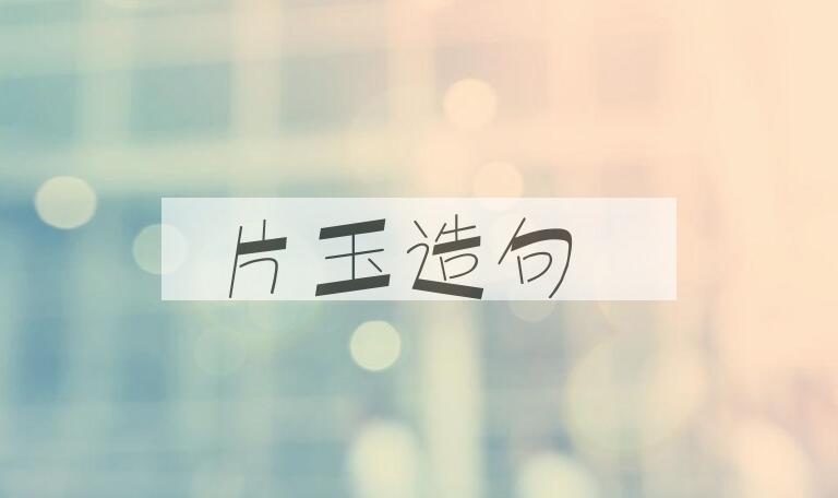 用片玉造句