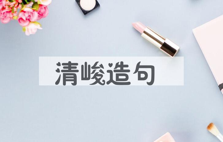 用清峻造句