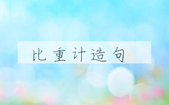 用比重计造句