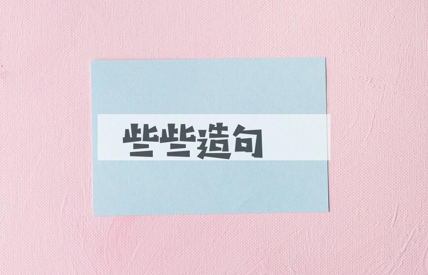 用些些造句