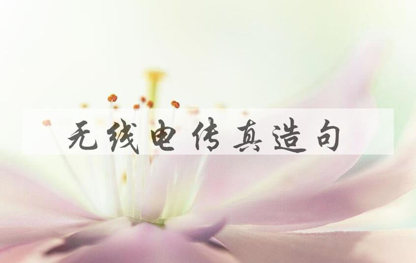 用无线电传真造句