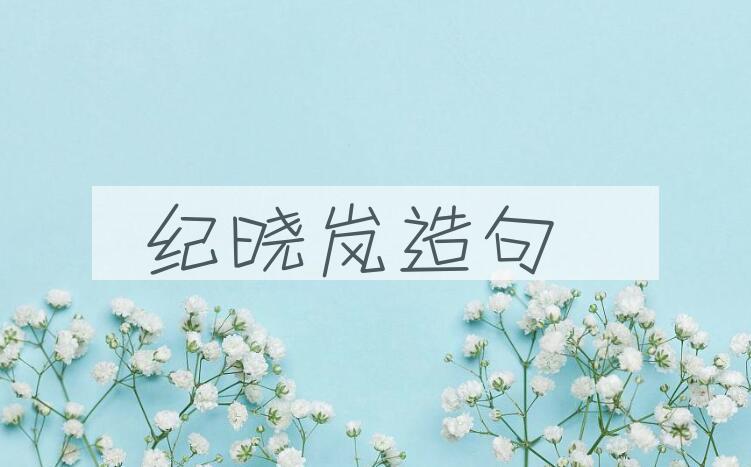 用纪晓岚造句