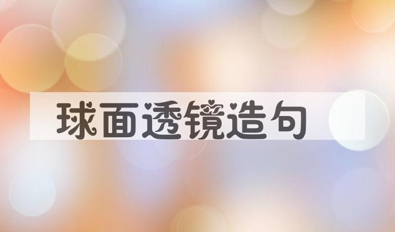 用球面透镜造句