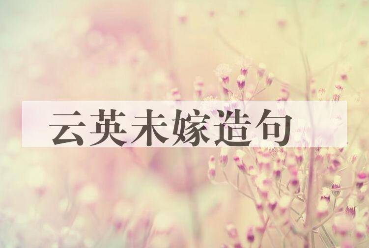 用云英未嫁造句
