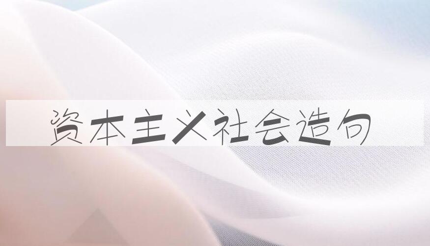用资本主义社会造句