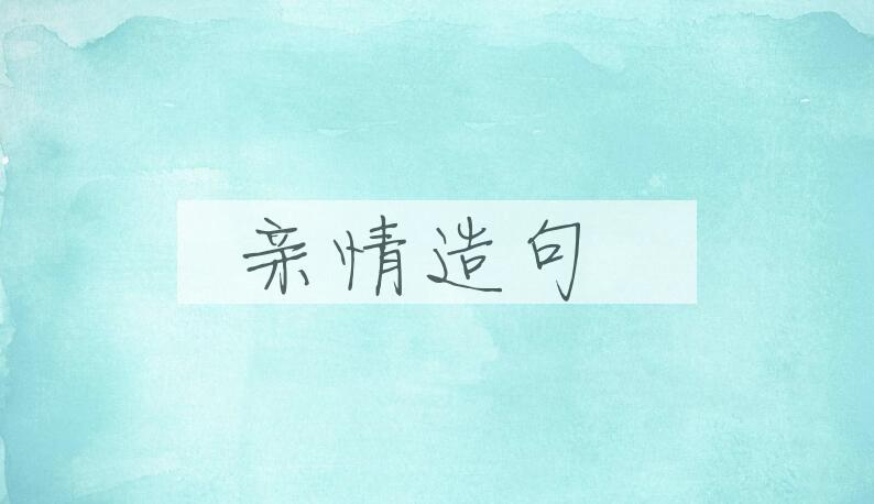 用亲情造句