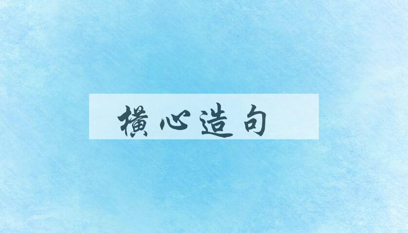 用横心造句