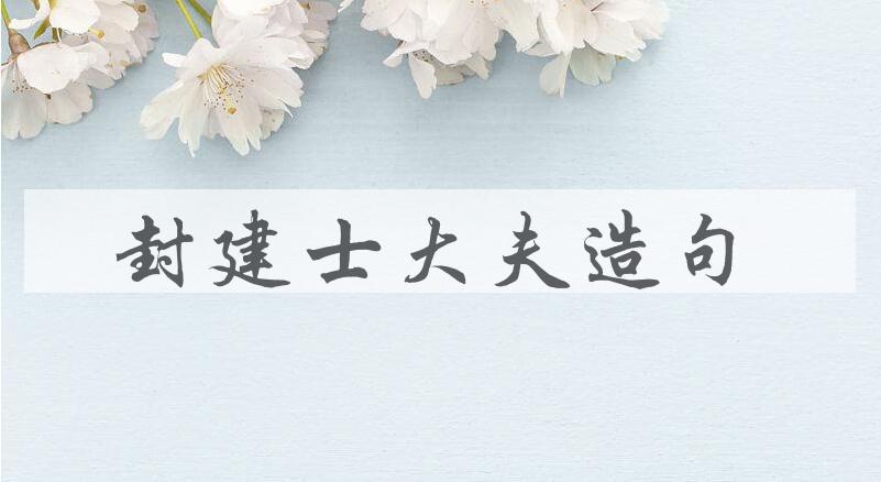 用封建士大夫造句