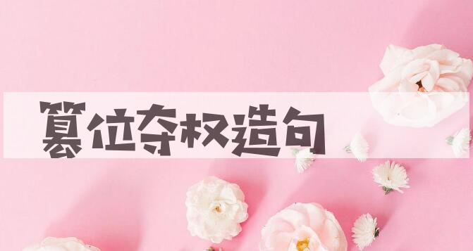 用篡位夺权造句