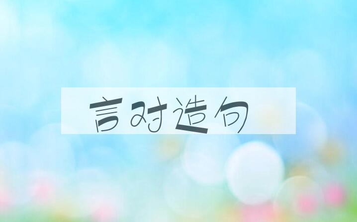 用言对造句